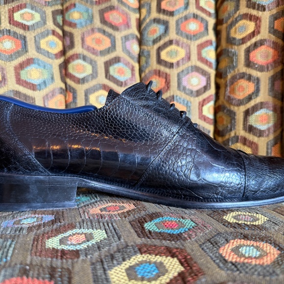 David Eden ostrich leg black "SALOMON" men's 9 Vero Cuoio - Picture 4 of 16